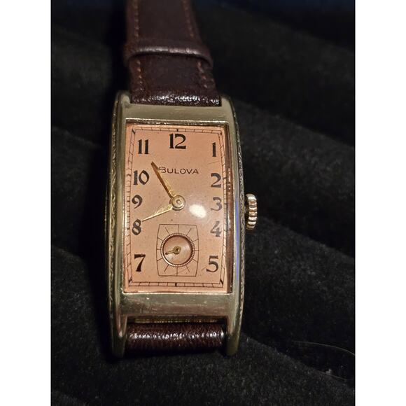 Bulova"Curvex"Gold Filled 10k, Rectangular Curved Watch 1930s Tank Art Deco Men - Picture 1 of 11